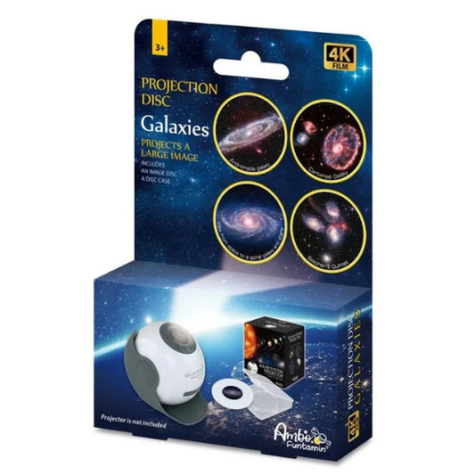 Set de 4 discuri de proiectie: Galaxii, compatibil cu Proiectorul Planetariu
