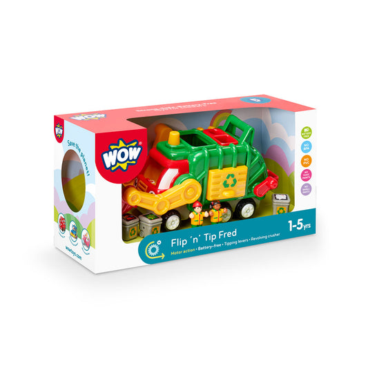Jucarie pentru copii WOW Toys, Camion basculanta, Flip 'n' Tip Fred
