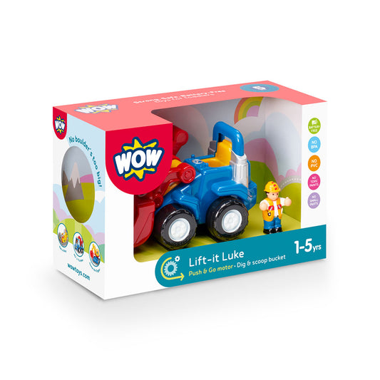 Jucarie pentru copii WOW Toys, Buldoexcavator, Lift-it Luke