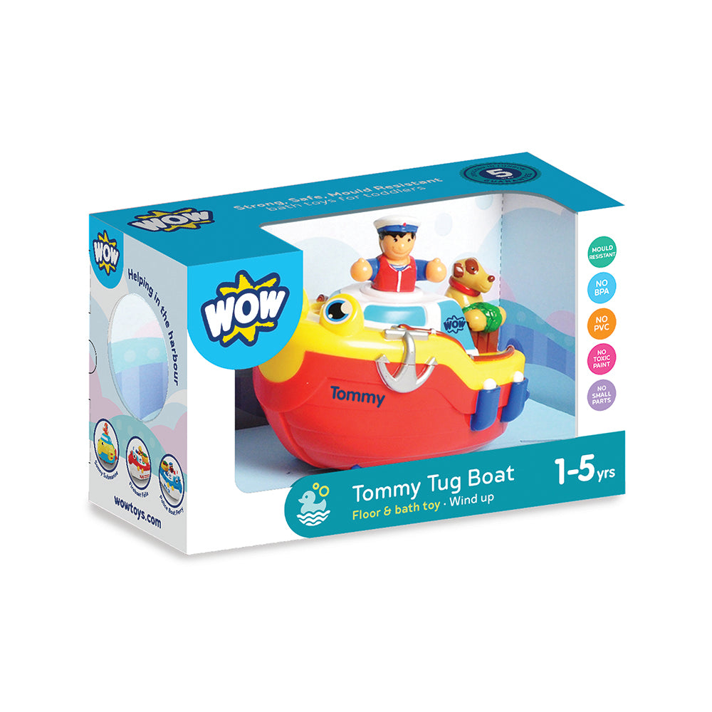 Jucarie de baie WOW Toys, Barca, Tommy Tug Boat