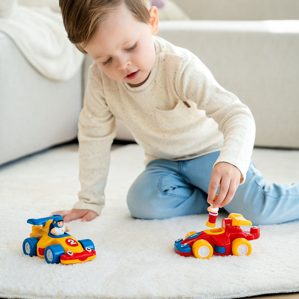 Jucarie pentru copii WOW Toys, Set masini de curse, The Turbo Twins