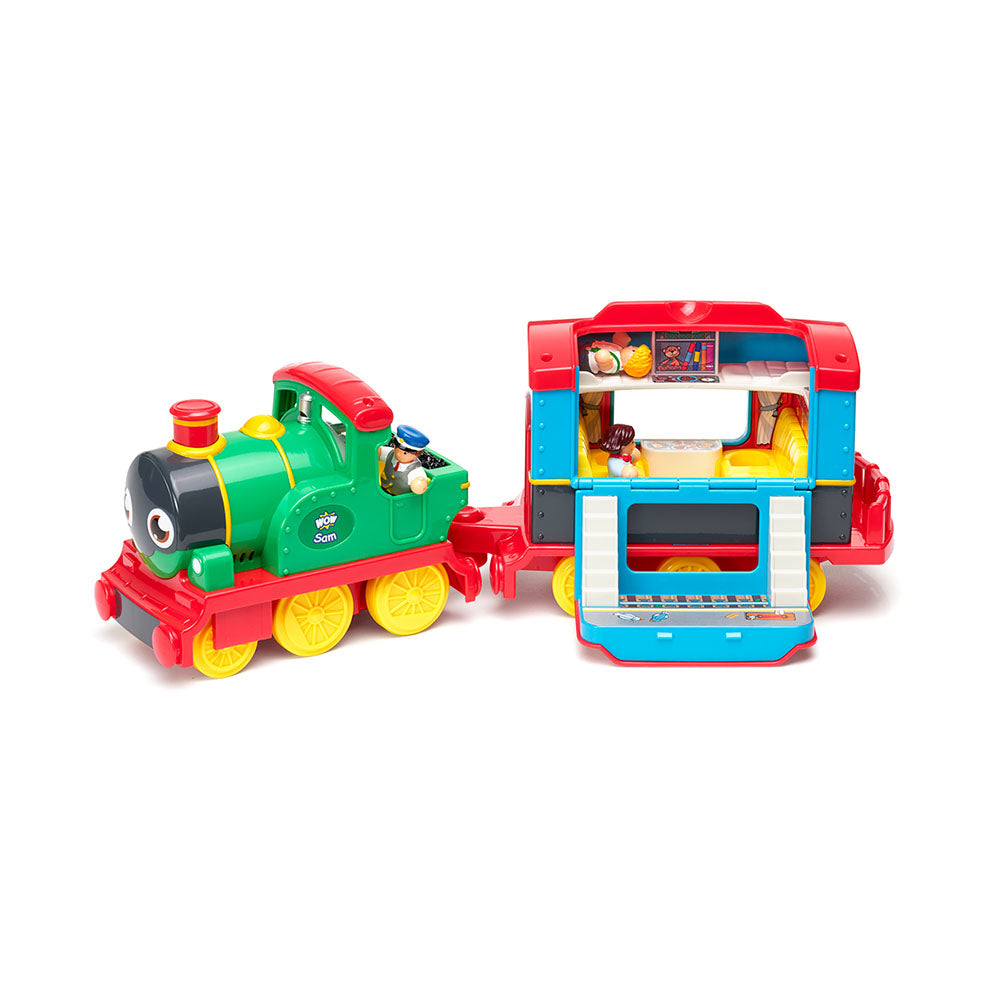 Jucarie pentru copii WOW Toys, Tren cu vagon, Sam the Steam Train