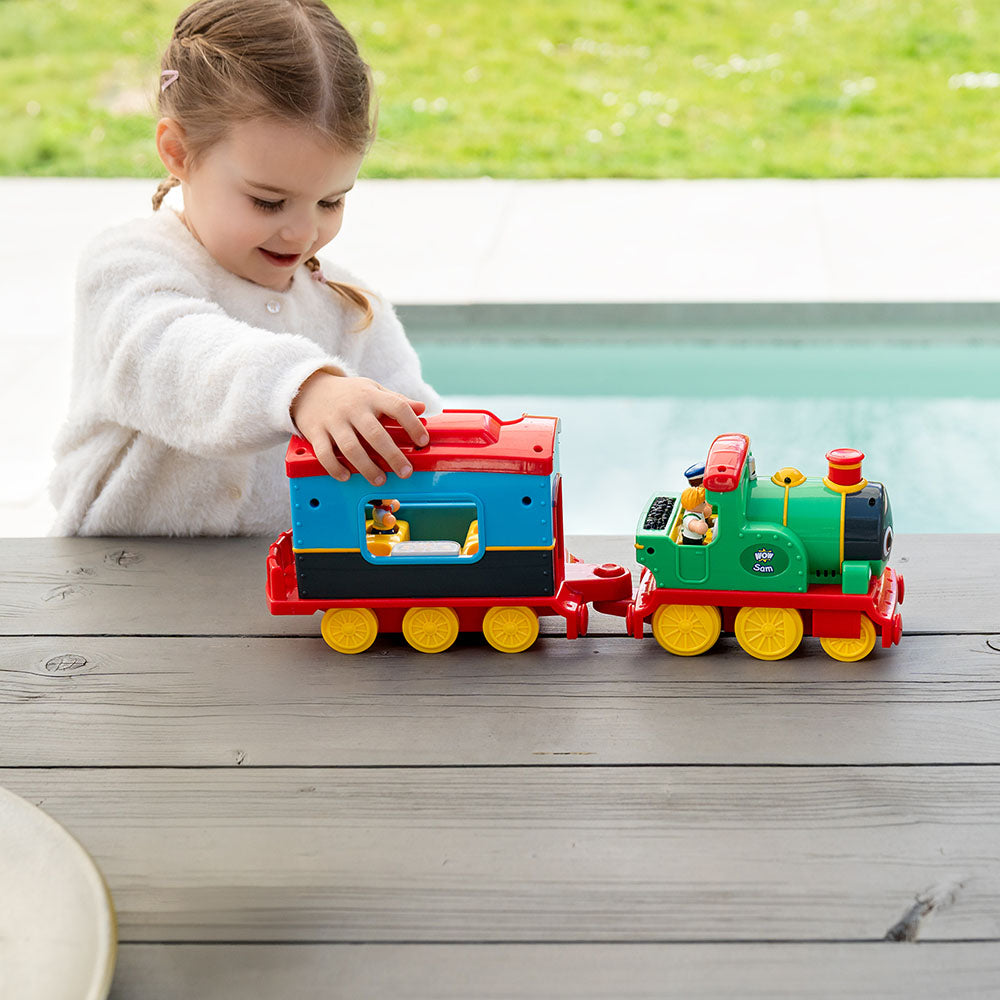 Jucarie pentru copii WOW Toys, Tren cu vagon, Sam the Steam Train