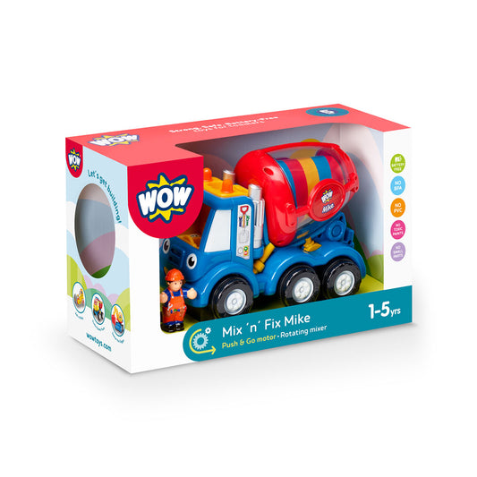 Jucarie pentru copii WOW Toys, Autobetoniera, Mix 'n' Fix Mike
