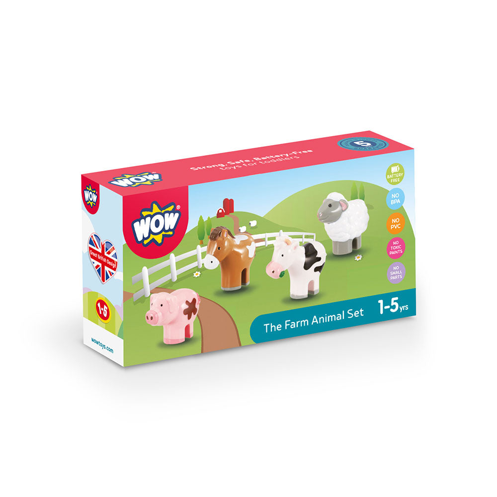 Jucarie pentru copii WOW Toys, Set animale de ferma, Farm Animal Set