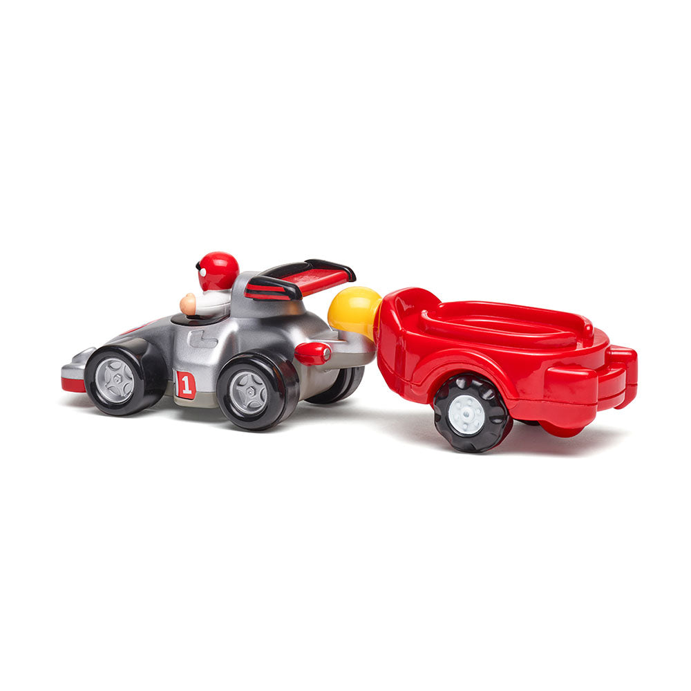 Jucarie pentru copii WOW Toys, Masina de curse si cu obstacol, Richie Race Car