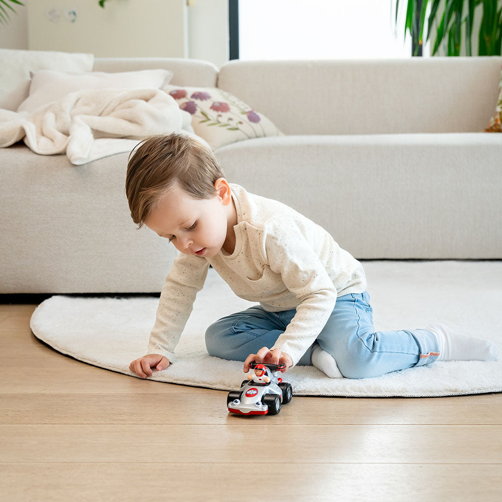 Jucarie pentru copii WOW Toys, Masina de curse si cu obstacol, Richie Race Car