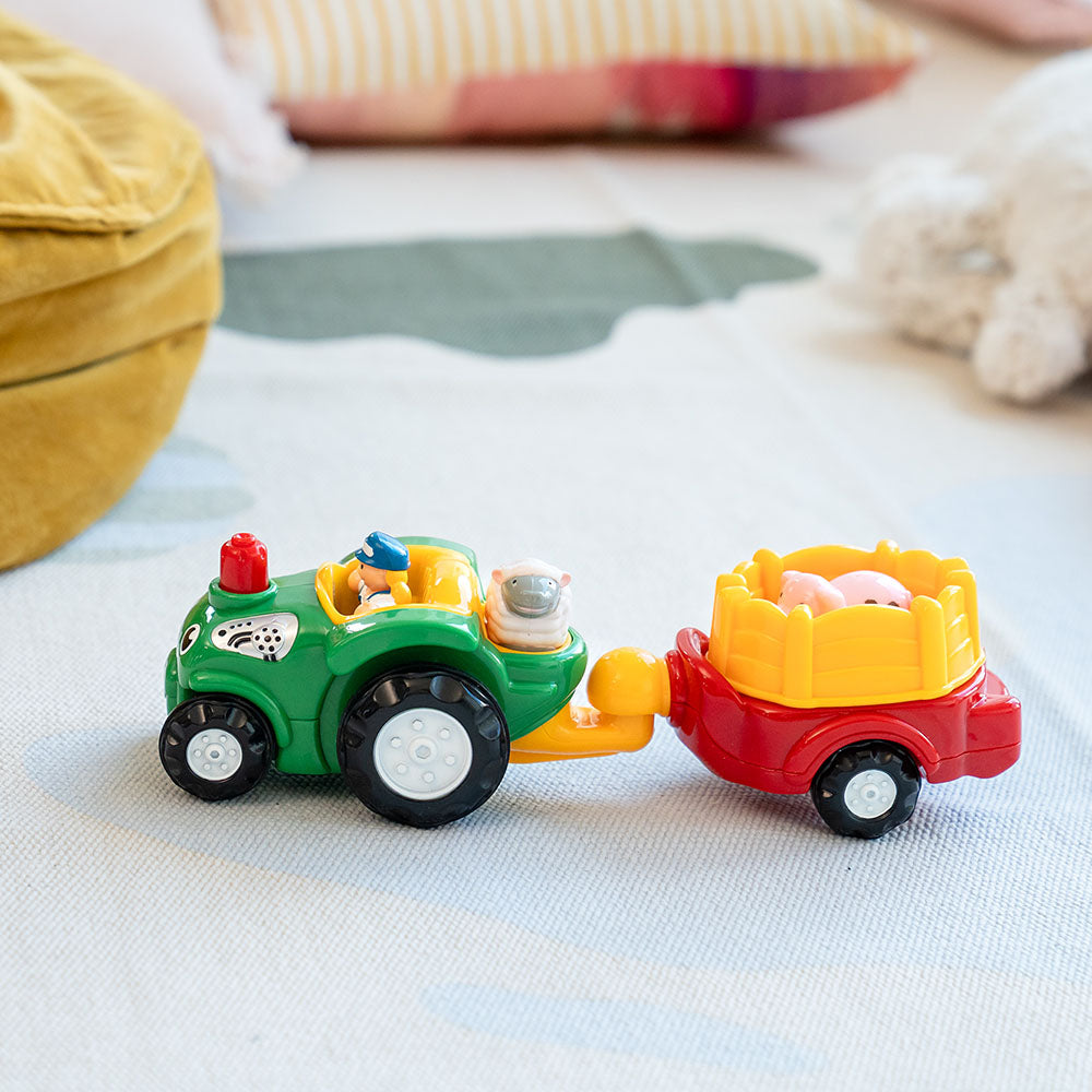 Jucarie pentru copii WOW Toys, Tractor cu remorca, Taylor's Tractor Ride