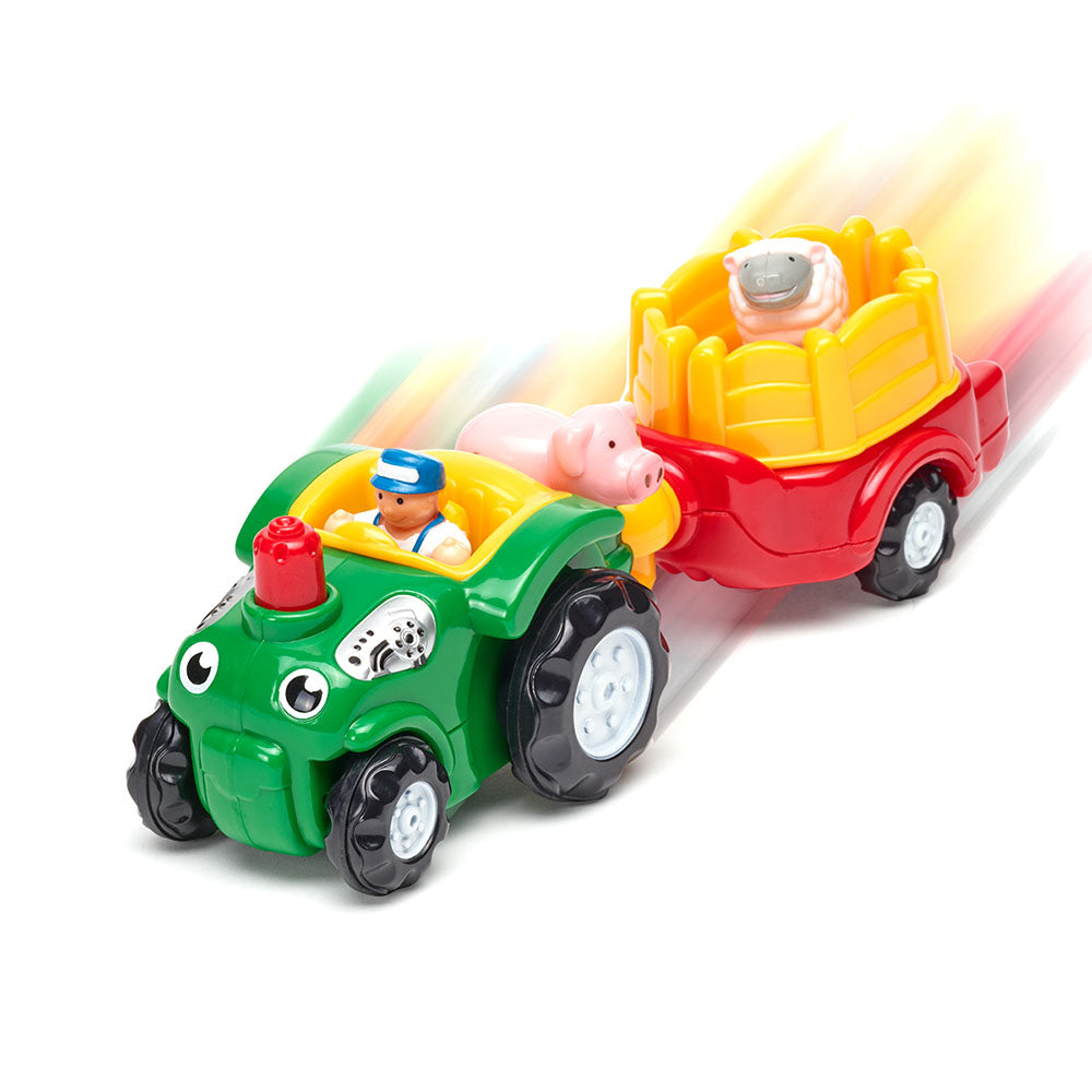 Jucarie pentru copii WOW Toys, Tractor cu remorca, Taylor's Tractor Ride