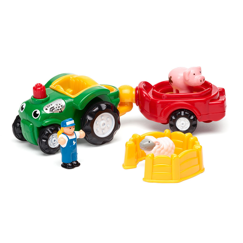 Jucarie pentru copii WOW Toys, Tractor cu remorca, Taylor's Tractor Ride
