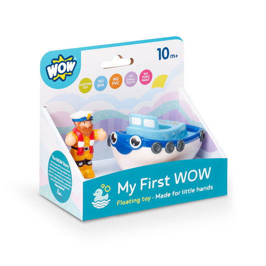 Jucarie de baie WOW Toys, Prima mea barca, My First WOW Tug Boat Tim