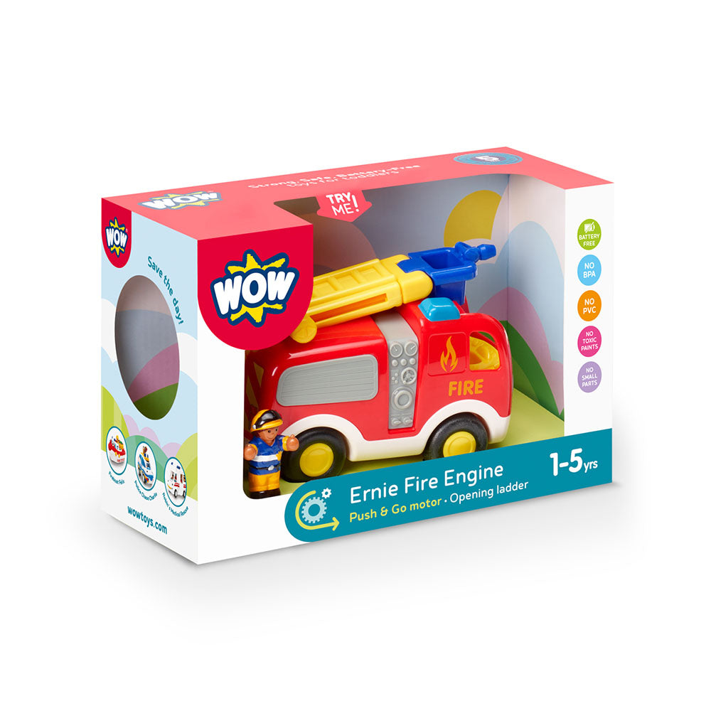 Jucarie pentru copii WOW Toys, Masina de pompieri, Ernie Fire Engine