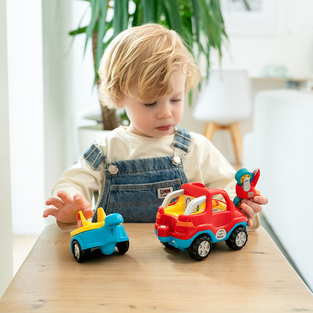 Jucarie pentru copii WOW Toys, Set camion cu motocicleta, Marco's Moto Team