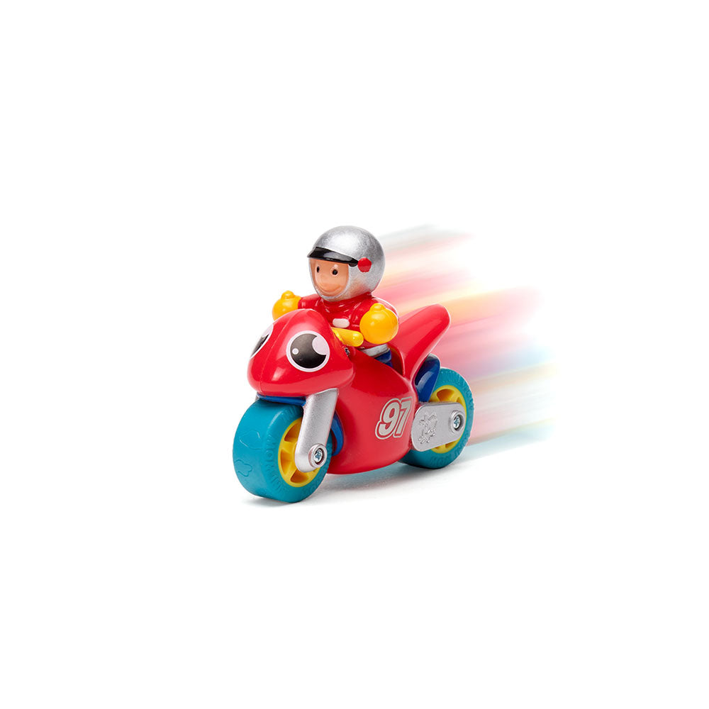 Jucarie pentru copii WOW Toys, Set camion cu motocicleta, Marco's Moto Team