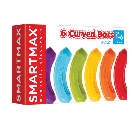 Joc magnetic Smart Max, XT-Box of 6 curved bars, set cu 6 piese curbate