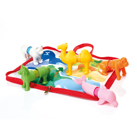Joc magnetic Smart Max, My First Animals Around the World, Primele mele animale din intreaga lume, 16 piese