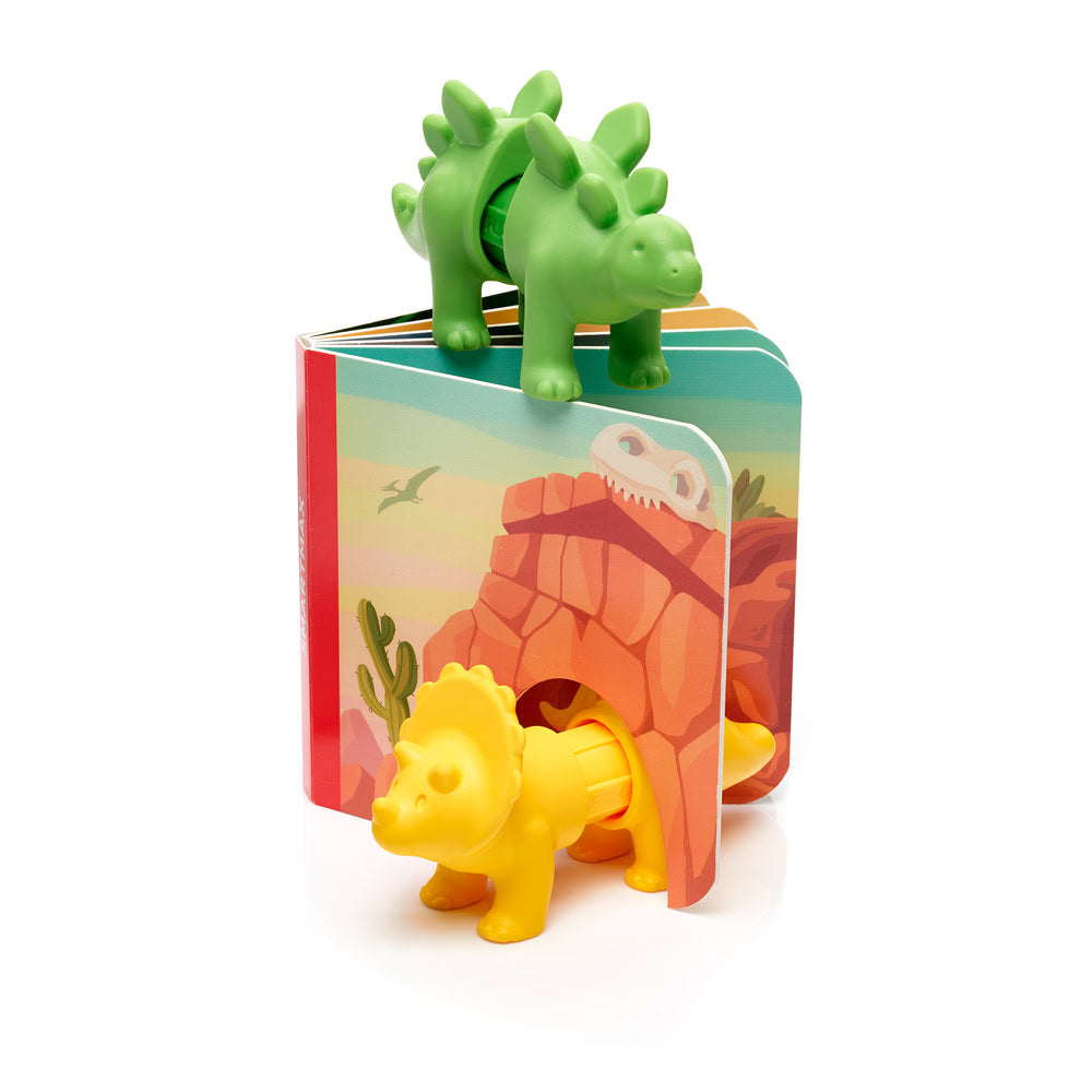 Joc magnetic Smart Max, My First Stories: Dino Friends, Carte cu povesti si dinozauri - 7 piese