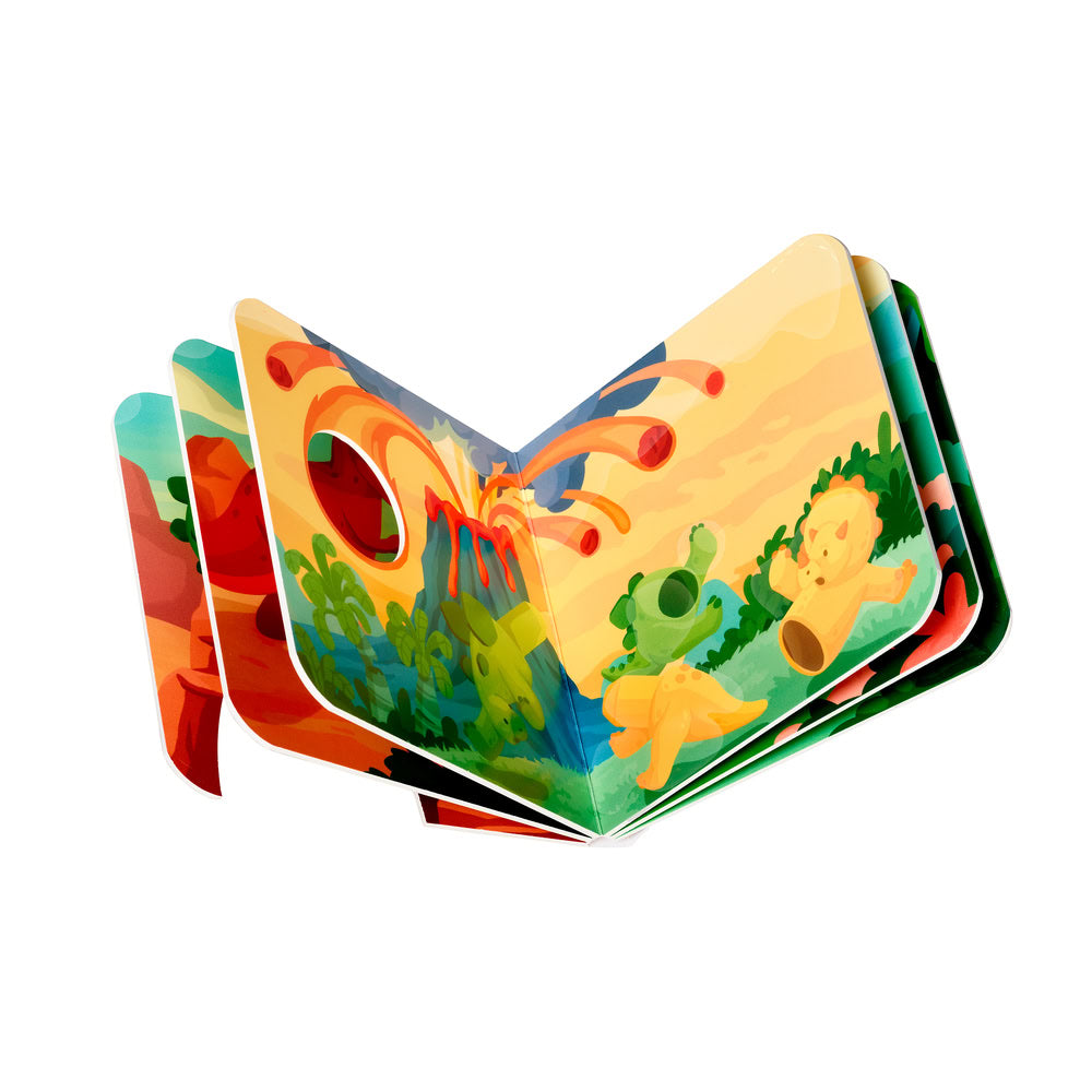 Joc magnetic Smart Max, My First Stories: Dino Friends, Carte cu povesti si dinozauri - 7 piese