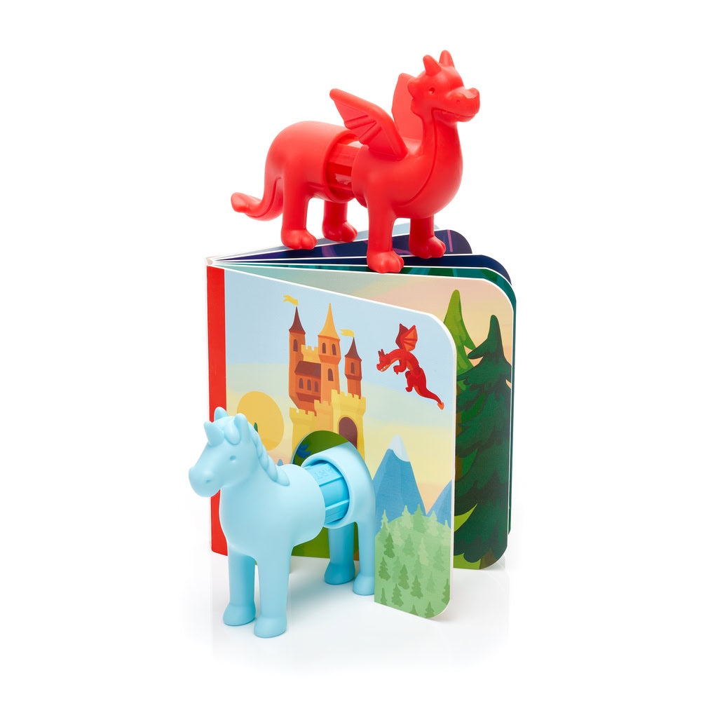 Joc magnetic Smart Max, My First Stories: Fantasy Friends, Carte cu povesti si animale fantastice - 7 piese