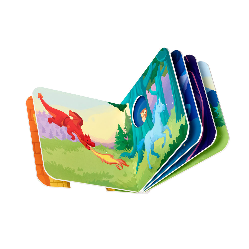 Joc magnetic Smart Max, My First Stories: Fantasy Friends, Carte cu povesti si animale fantastice - 7 piese