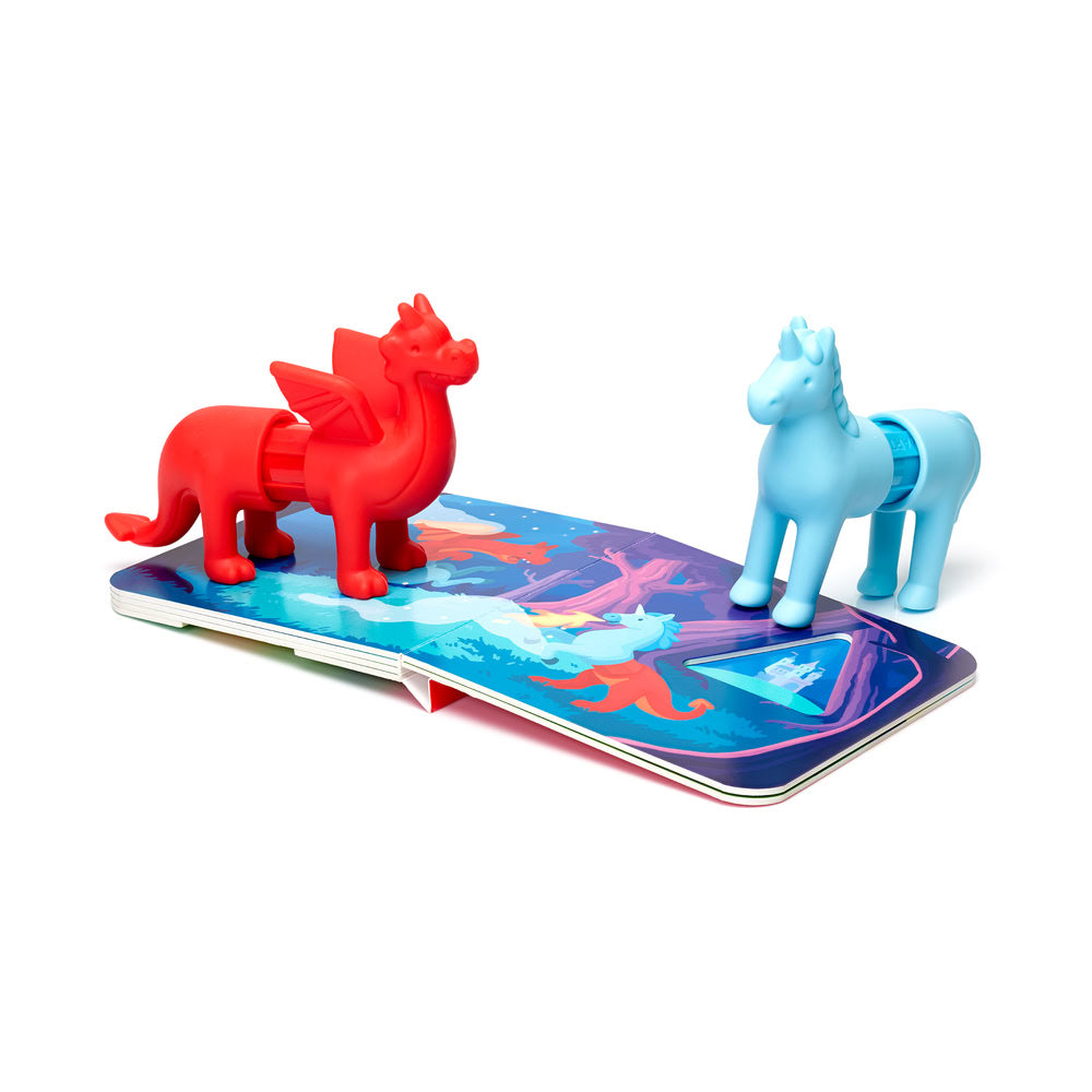 Joc magnetic Smart Max, My First Stories: Fantasy Friends, Carte cu povesti si animale fantastice - 7 piese