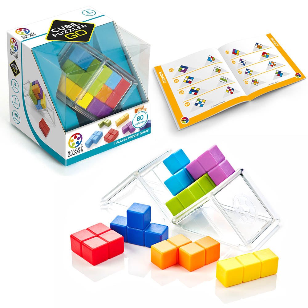 Smart Games - Cube Puzzler Go, joc de logica cu 80 de provocari, 8+ ani, editie internationala