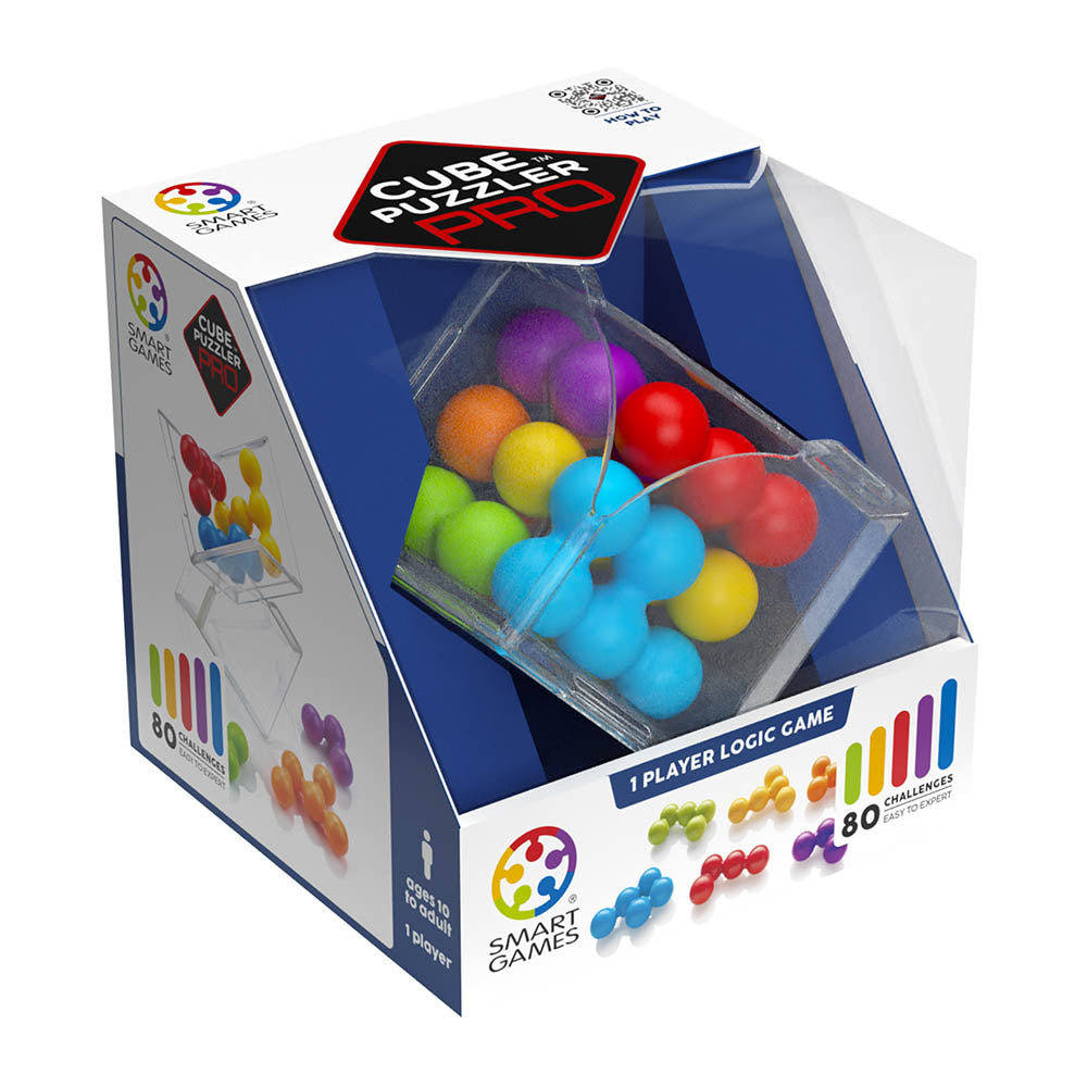 Smart Games - Cube Puzzler Pro, joc de logica cu 80 de provocari, 10+ ani, editie internationala