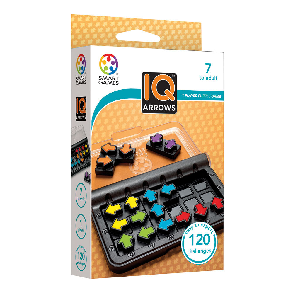 Smart Games - IQ Arrow, joc de logica cu 120 de provocari, 7+ ani, editie internationala