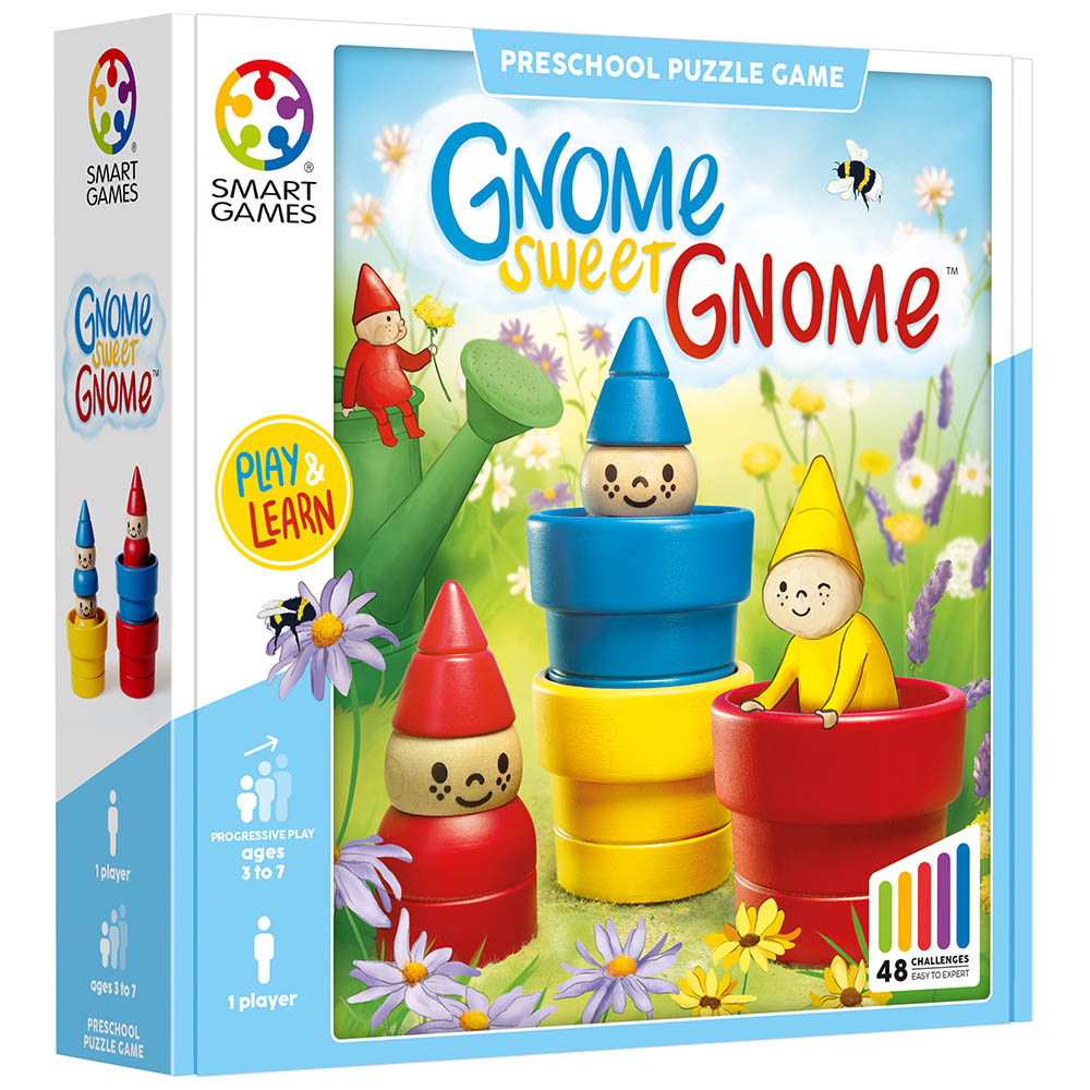 Smart Games - Gnome sweet Gnome - joc de logica cu 48 de provocari, 3+ ani, editie internationala