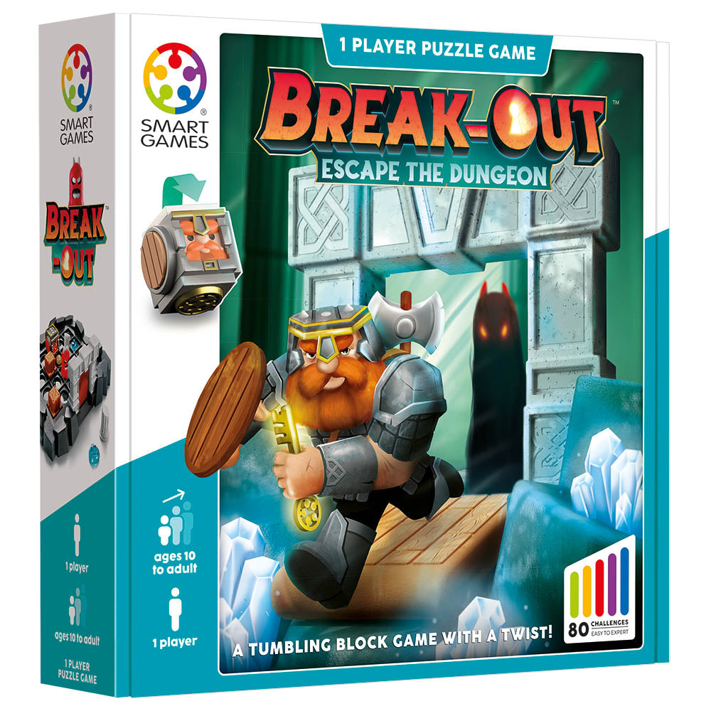 Smart Games - Break-out, joc de logica cu 80 de provocari, 10+ ani, editie internationala