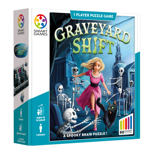 Smart Games - Graveyard Shift, joc de logica cu 80 de provocari, 10+ ani, editie internationala