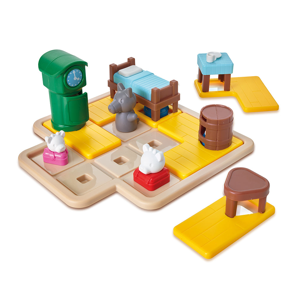 Smart Games - The Wolf & The 7 Goats - Deluxe, joc de logica cu 48 de provocari, 3+ ani,  editie internationala