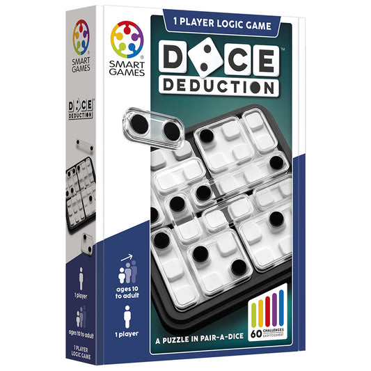 Smart Games - Dice Deduction, joc de logica cu 60 de provocari, 10+ ani, editie internationala
