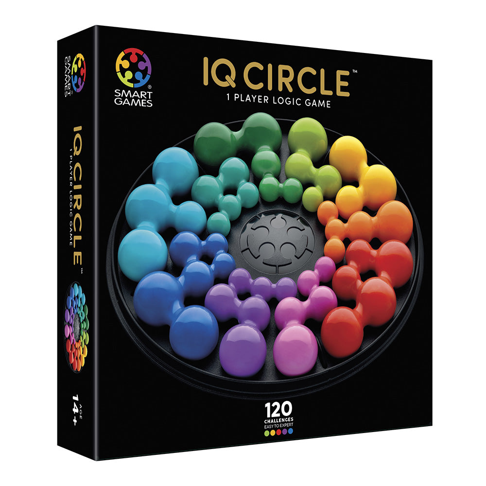Smart Games - IQ Deluxe - Circle, joc de logica cu 120 de provocari, 14+ ani, editie internationala