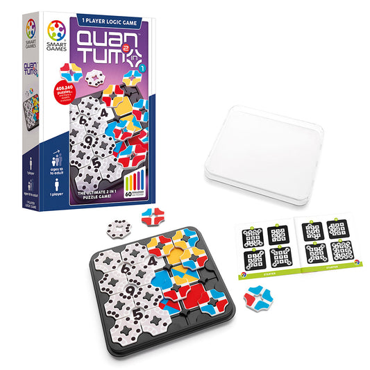 Smart Games - Quantum - 2 in 1 Puzzle, joc de logica cu 60 de provocari, 10+ ani, editie internationala