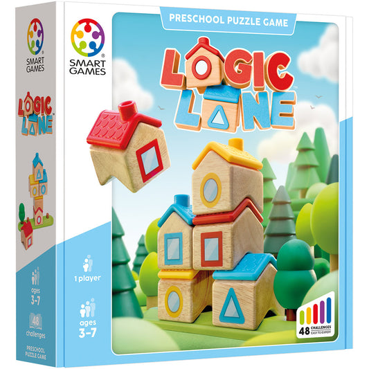 Smart Games - Logic Lane, joc de logica cu 48 de provocari, 3+ ani, editie internationala