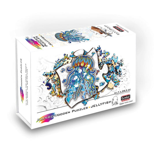 Imagine - Puzzle din lemn multicolorat - Meduza, 106 piese