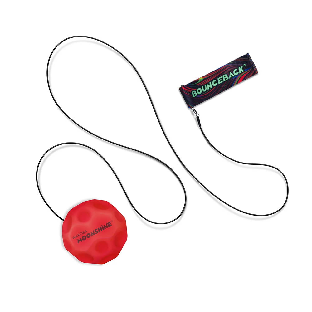 Minge hiper saritoare, cu sistem de prindere - Waboba Bounceback Moonshine, cu led, lumineaza la aruncare, culori asortate, RO