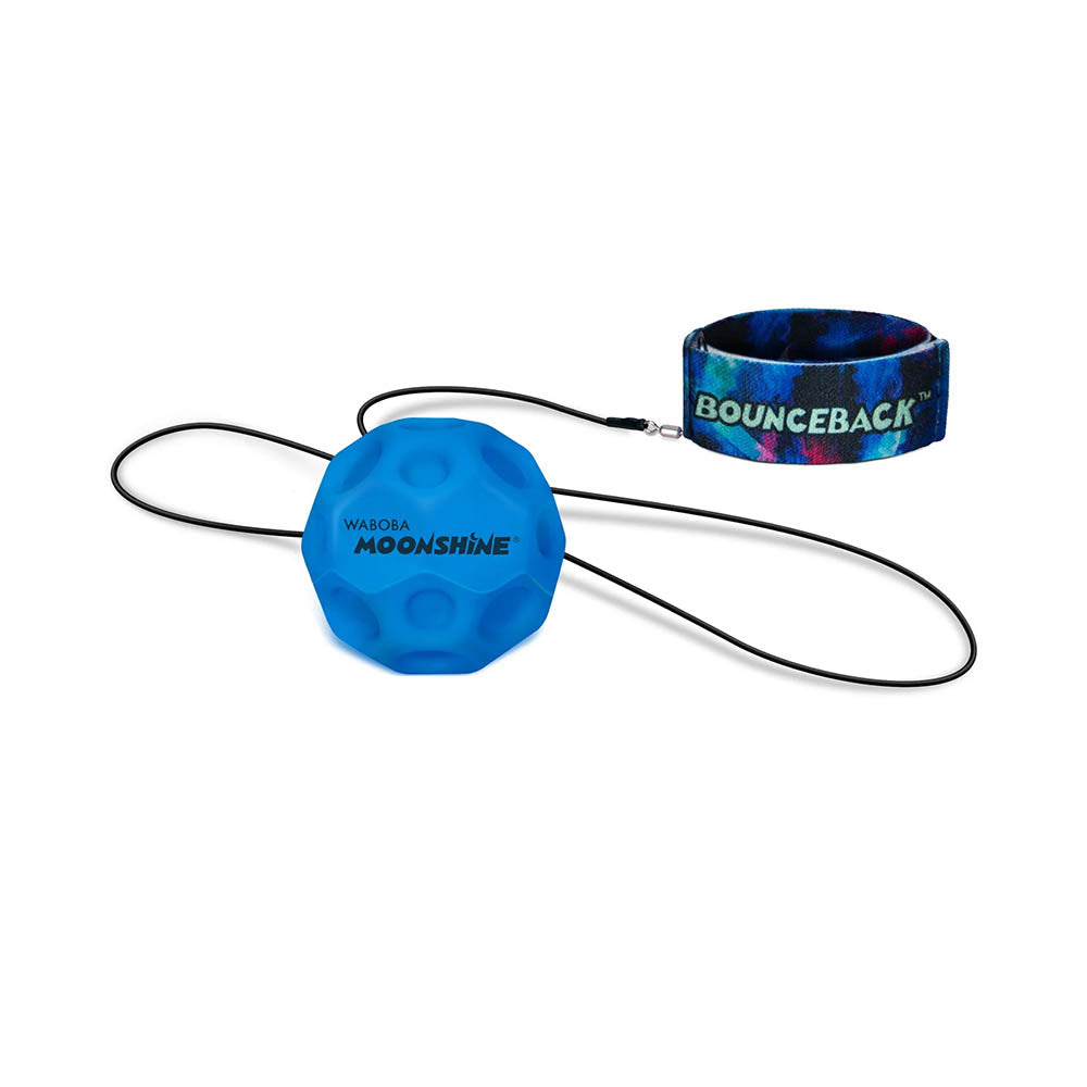 Minge hiper saritoare, cu sistem de prindere - Waboba Bounceback Moonshine, cu led, lumineaza la aruncare, culori asortate, RO
