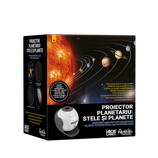 Proiector Planetariu: Stele și planete, functii de focalizare, rotatie motorizata