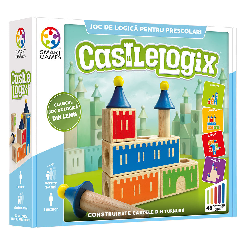 Smart Games - Castle Logix, joc de logica cu 48 de provocari, 3+ ani, editie lb. romana