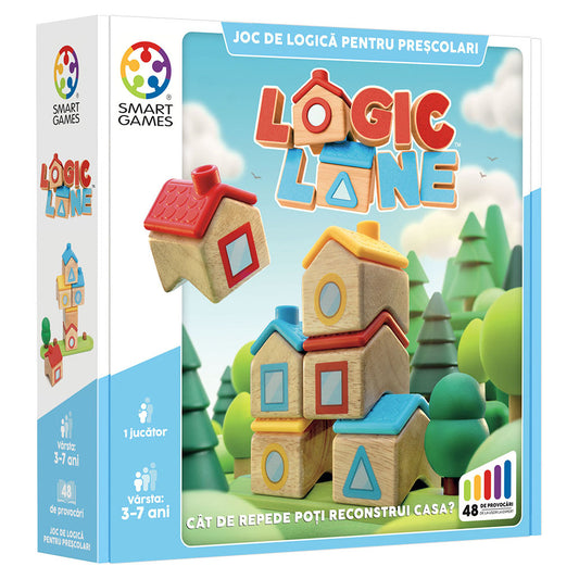 Smart Games - Logic Lane, joc de logica cu 48 de provocari, 3+ ani, editie lb. romana