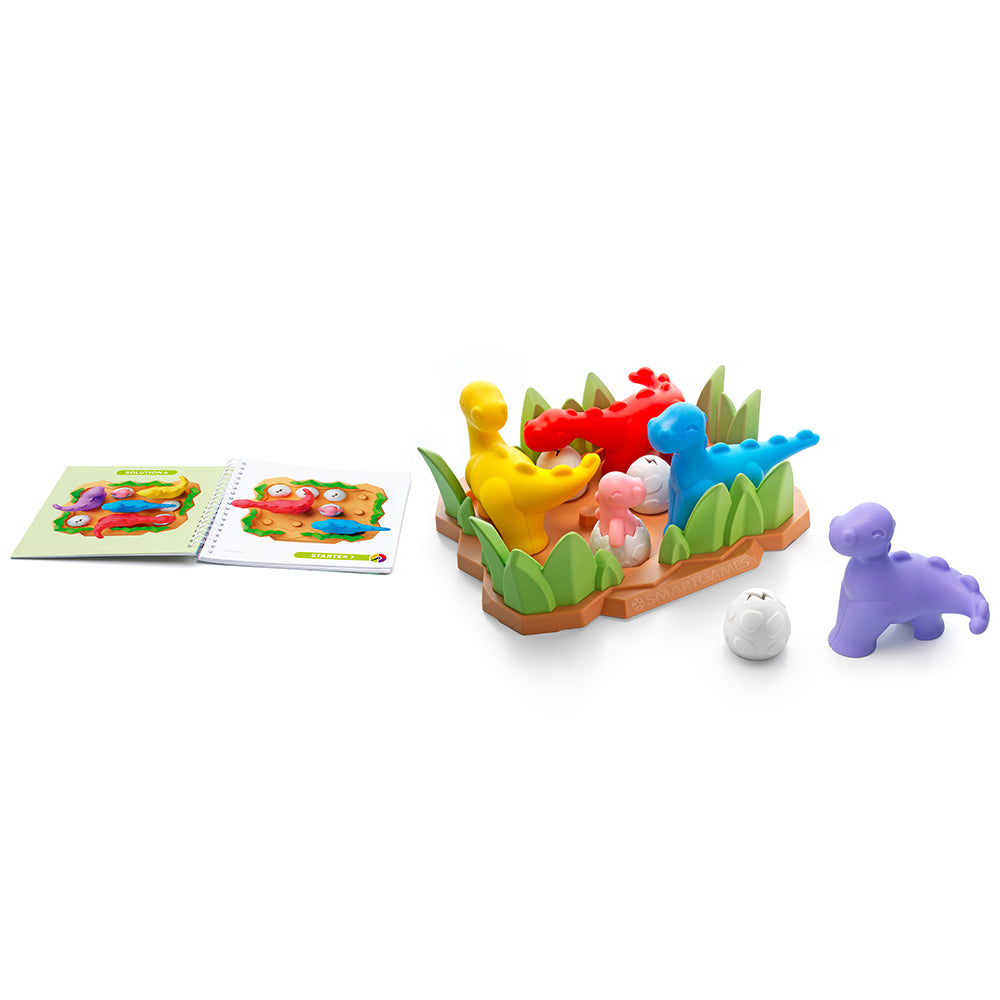 Smart Games - Tiptoe Dino, joc de logica cu 48 de provocari, 4+ ani, editie lb. Romana