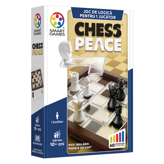 Smart Games - Chess Peace, joc de logica cu 60 de provocari, 10+ ani, editie lb. Romana