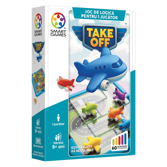 Smart Games - Take Off, joc de logica cu 60 de provocari, 5+ ani, editie lb. Romana