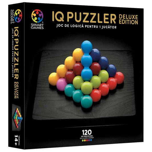 Smart Games - IQ Deluxe - Puzzler, joc de logica cu 120 de provocari, 14+ ani, editie lb. Romana