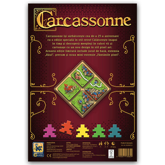 PRECOMANDA Joc Carcassonne: Editia Aniversara Pixel Art – 25 de ani, lb. romana