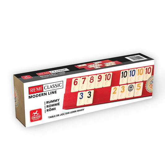 Joc Remi Clasic, Modern line, cu tabla lemn masiv