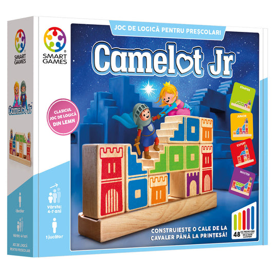 Smart Games - Camelot Jr., joc de logica cu 48 de provocari, 4+ ani, editie lb. romana