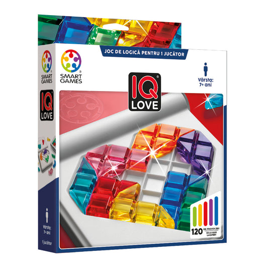 Smart Games - IQ Love, joc de logica cu 120 de provocari, 7+ ani, editie lb. Romana